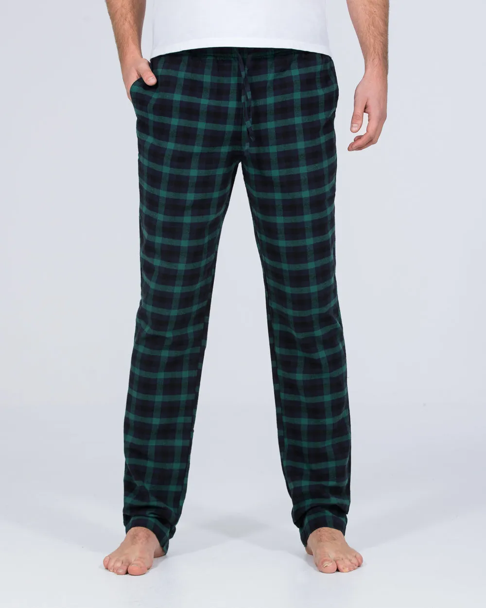 2t Pascal Tall Regular Fit Pyjama Bottoms (green check)