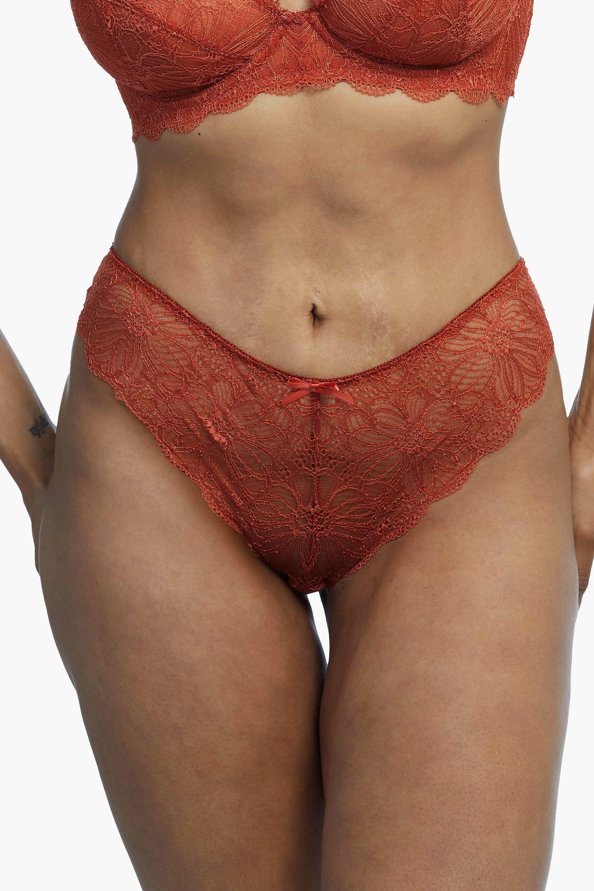 Ariana Intense Rust Everyday Lace Brief