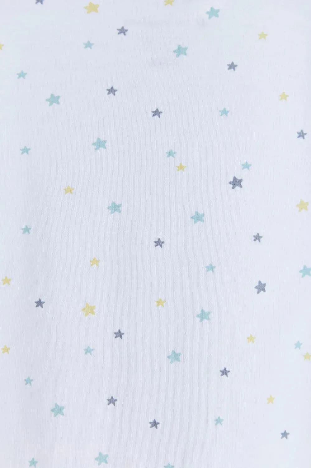 Babycottons Little Stars Snap Footie - White/Grey