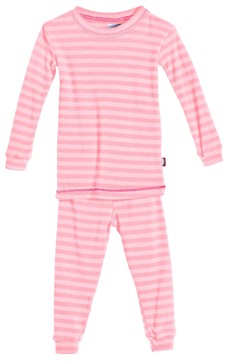 Boys and Girls Striped Pajama Set | Pink