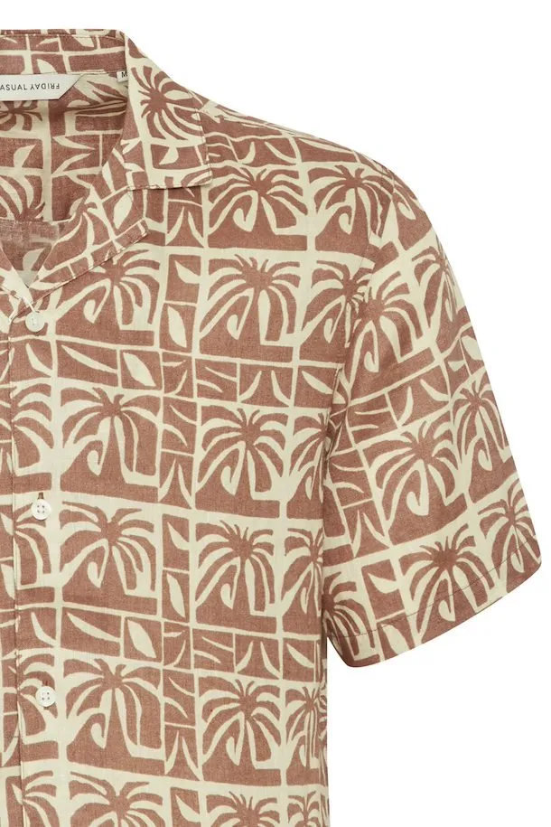 CASUAL FRIDAY - CFAnton SS AOP Palm Shirt - 20505079