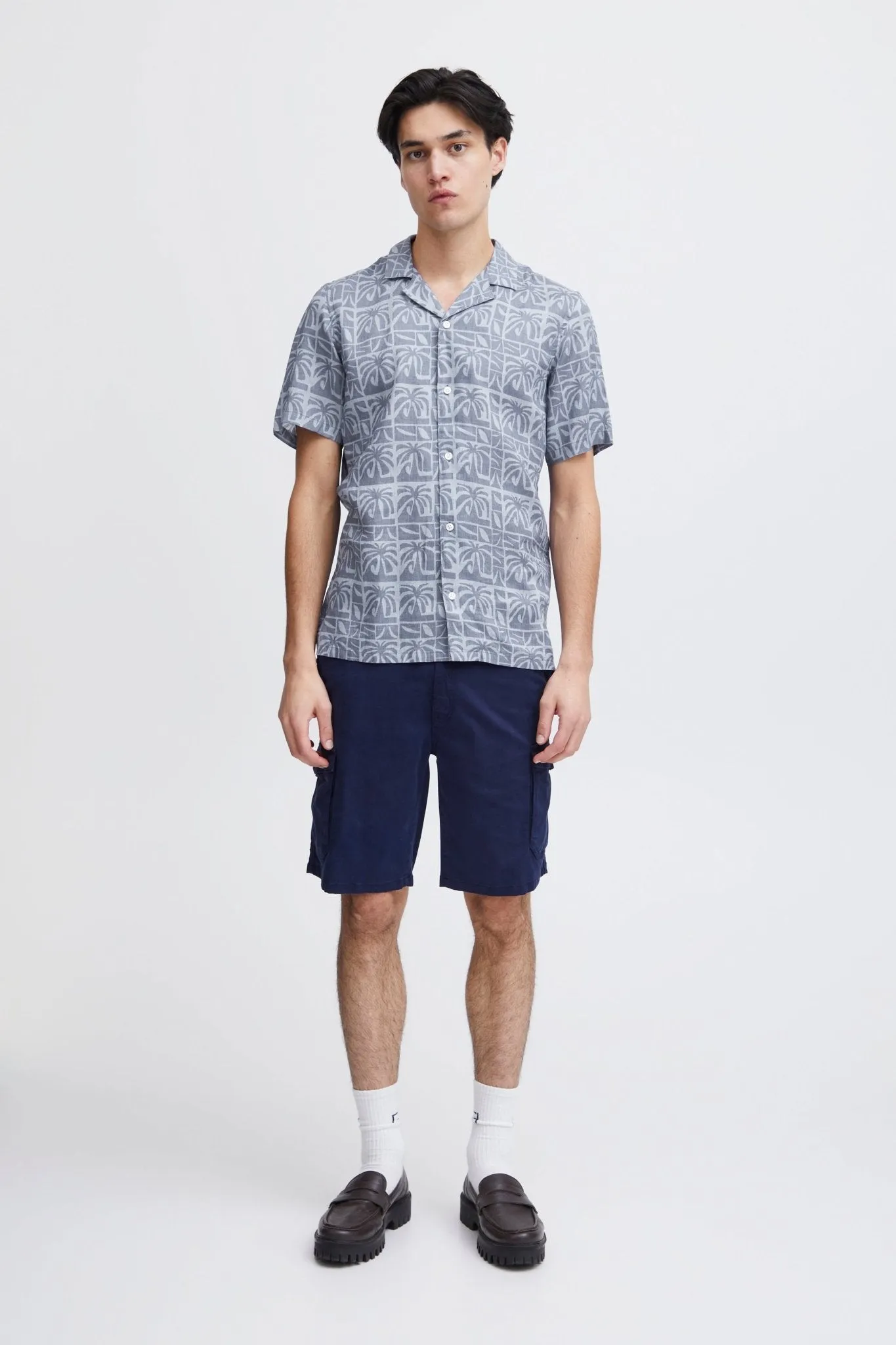 CASUAL FRIDAY - CFAnton SS AOP Palm Shirt - 20505079