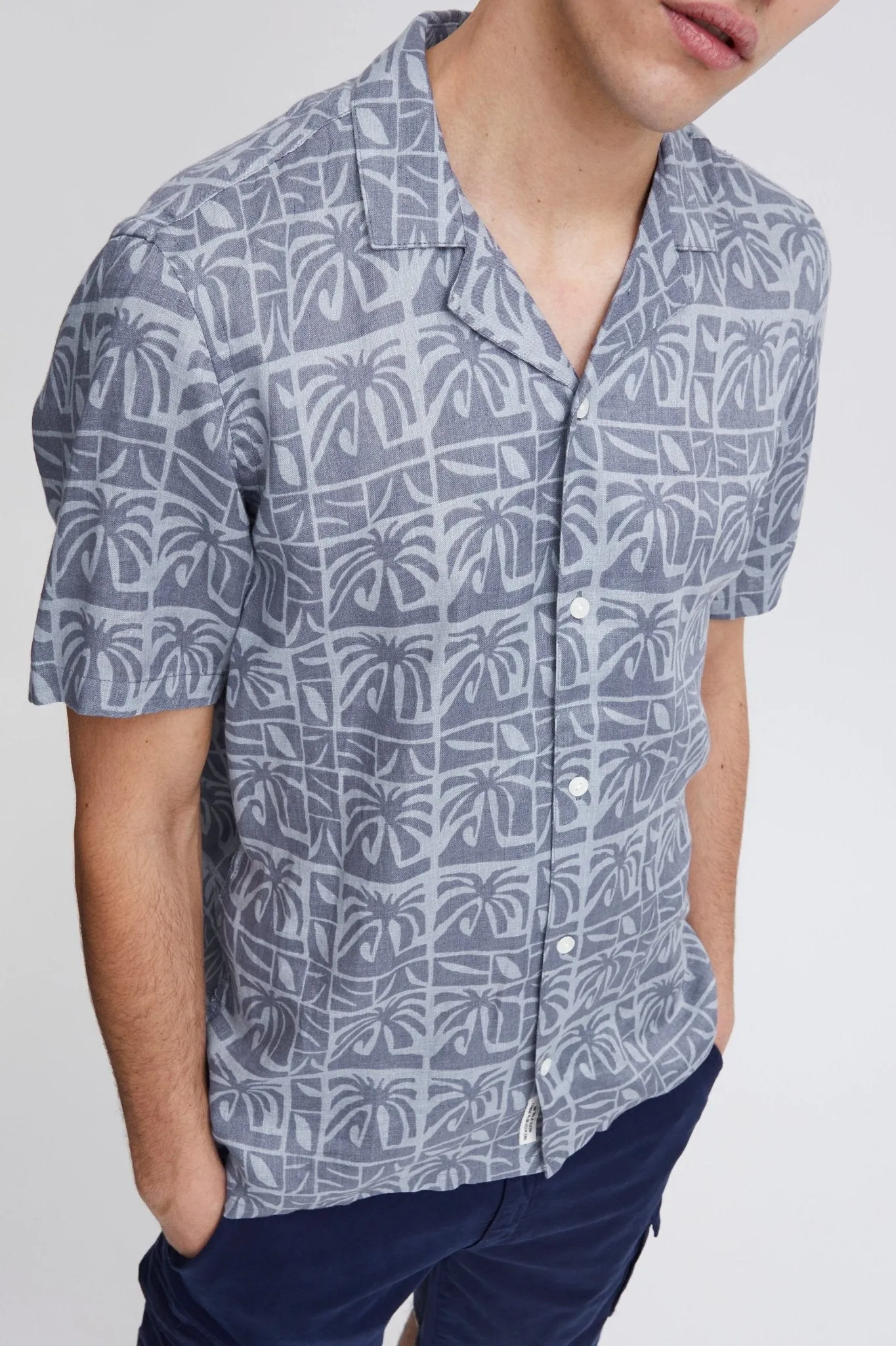 CASUAL FRIDAY - CFAnton SS AOP Palm Shirt - 20505079