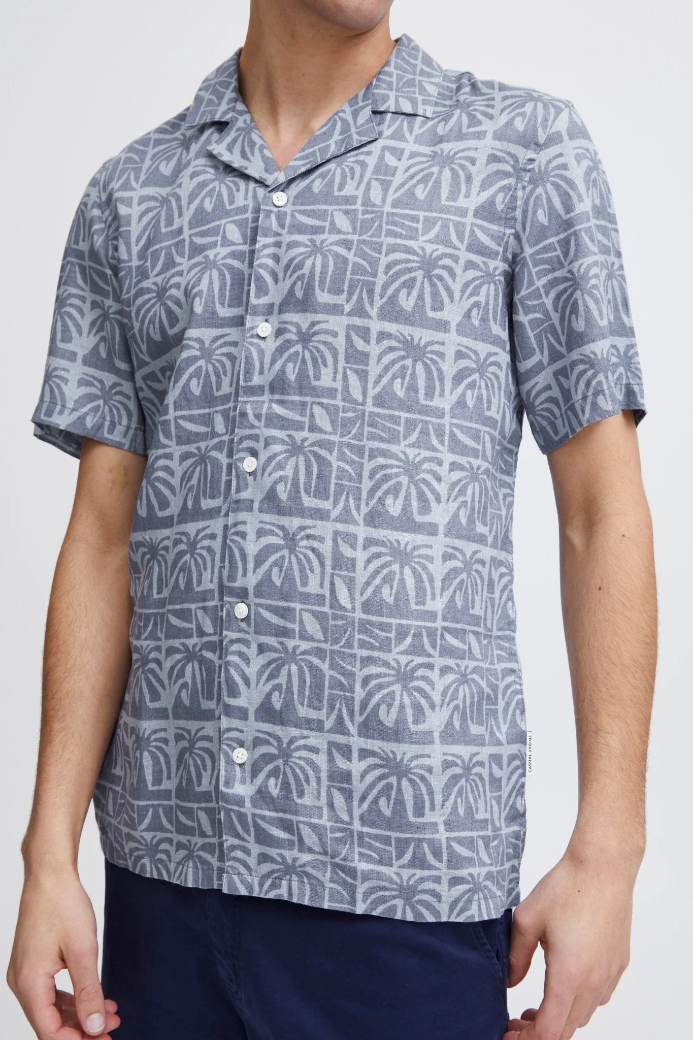 CASUAL FRIDAY - CFAnton SS AOP Palm Shirt - 20505079