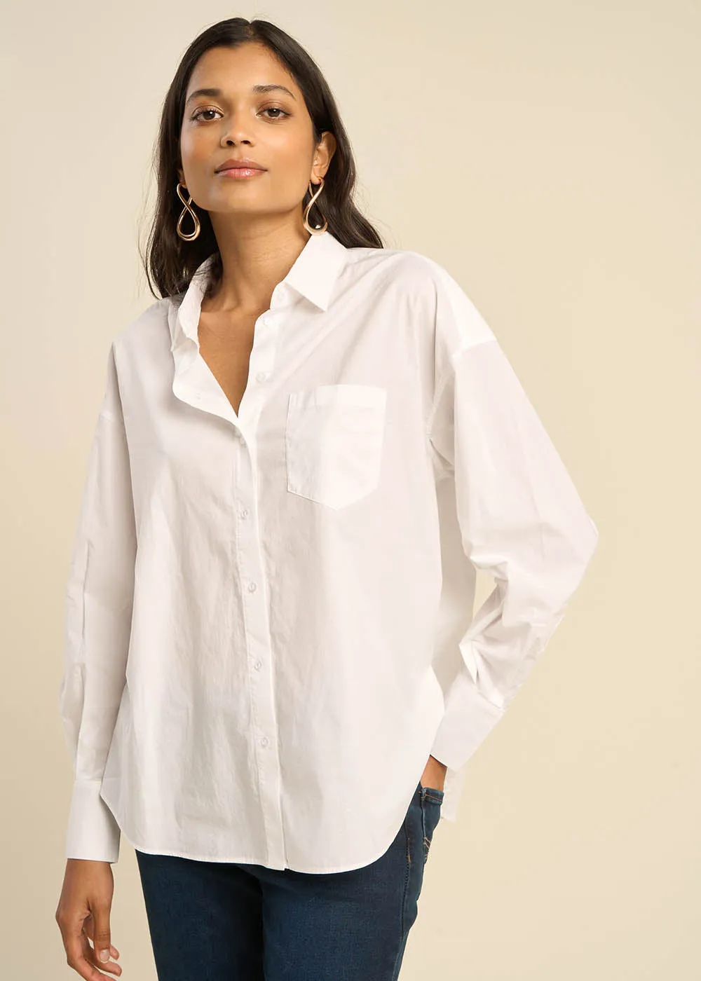 Chemise ample en coton