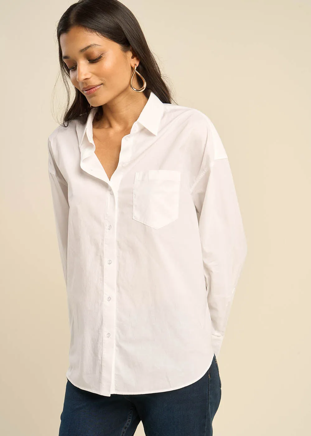 Chemise ample en coton