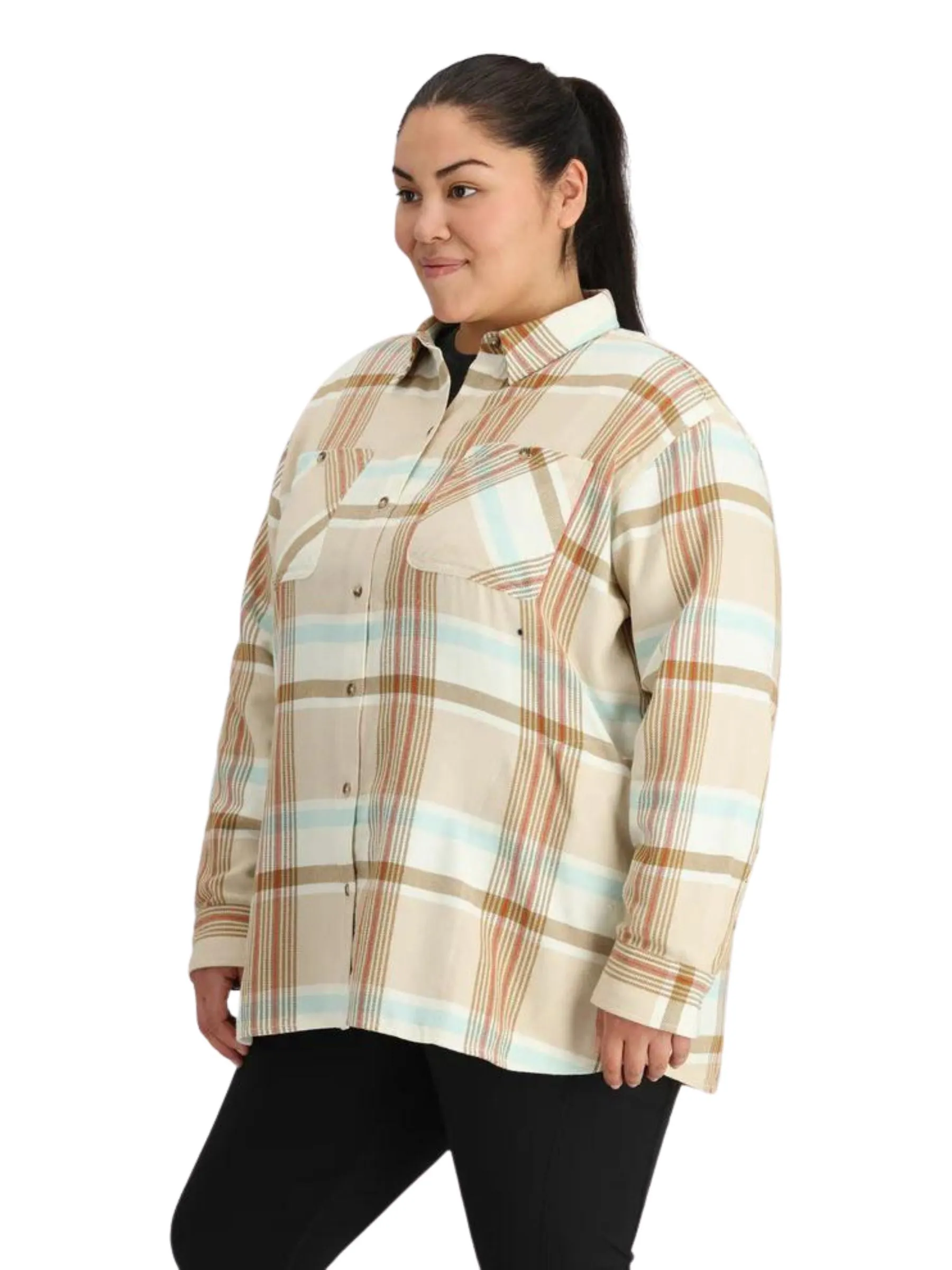 Chemise En Sergé De Flanelle Feedback Taille Plus (Bone Plaid) d'Outdoor Research