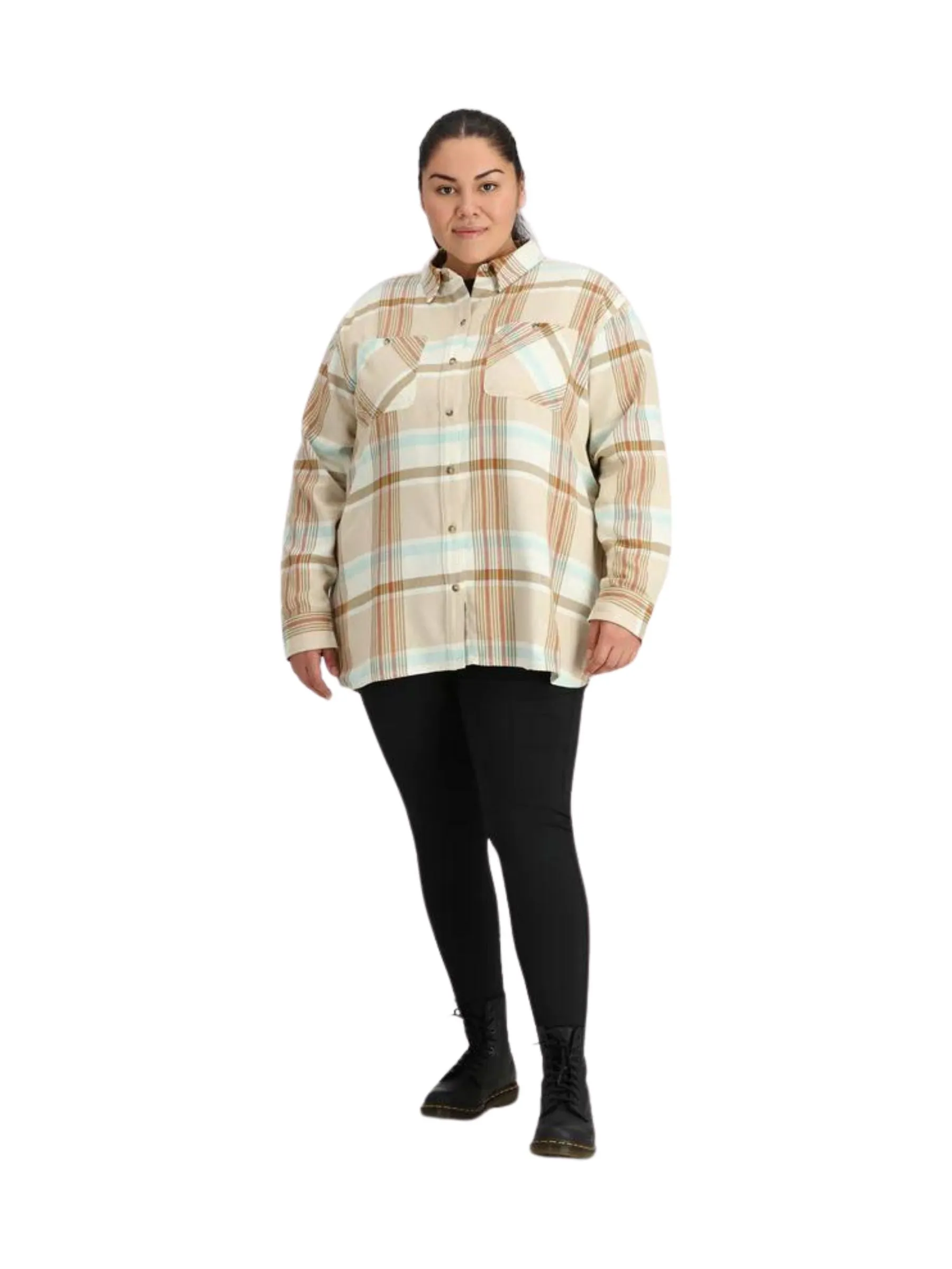 Chemise En Sergé De Flanelle Feedback Taille Plus (Bone Plaid) d'Outdoor Research