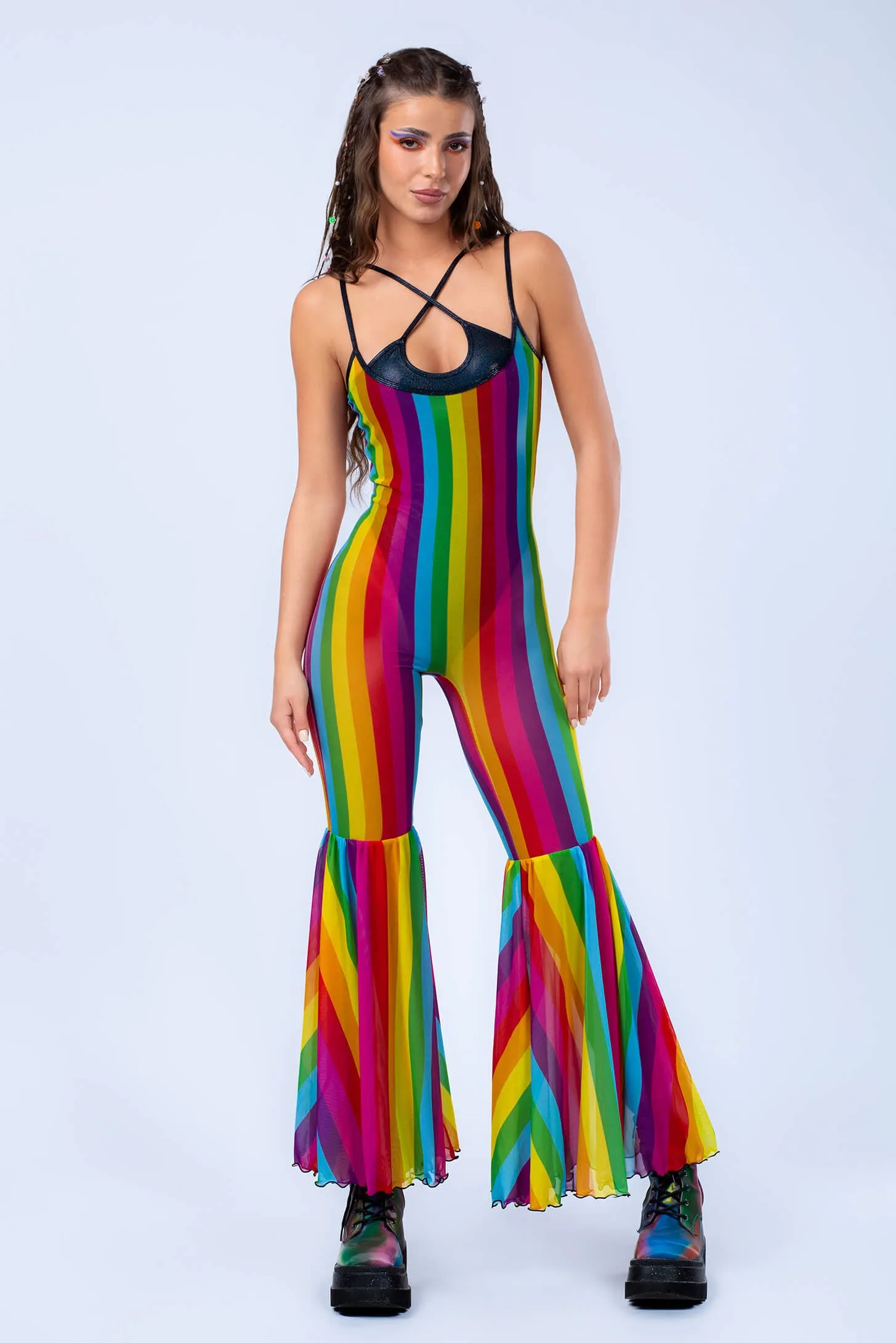 Circus Freak Flared Romper   Undersuit