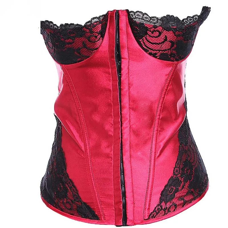 Corset Push-up Bra with Panties - Medium (Red)