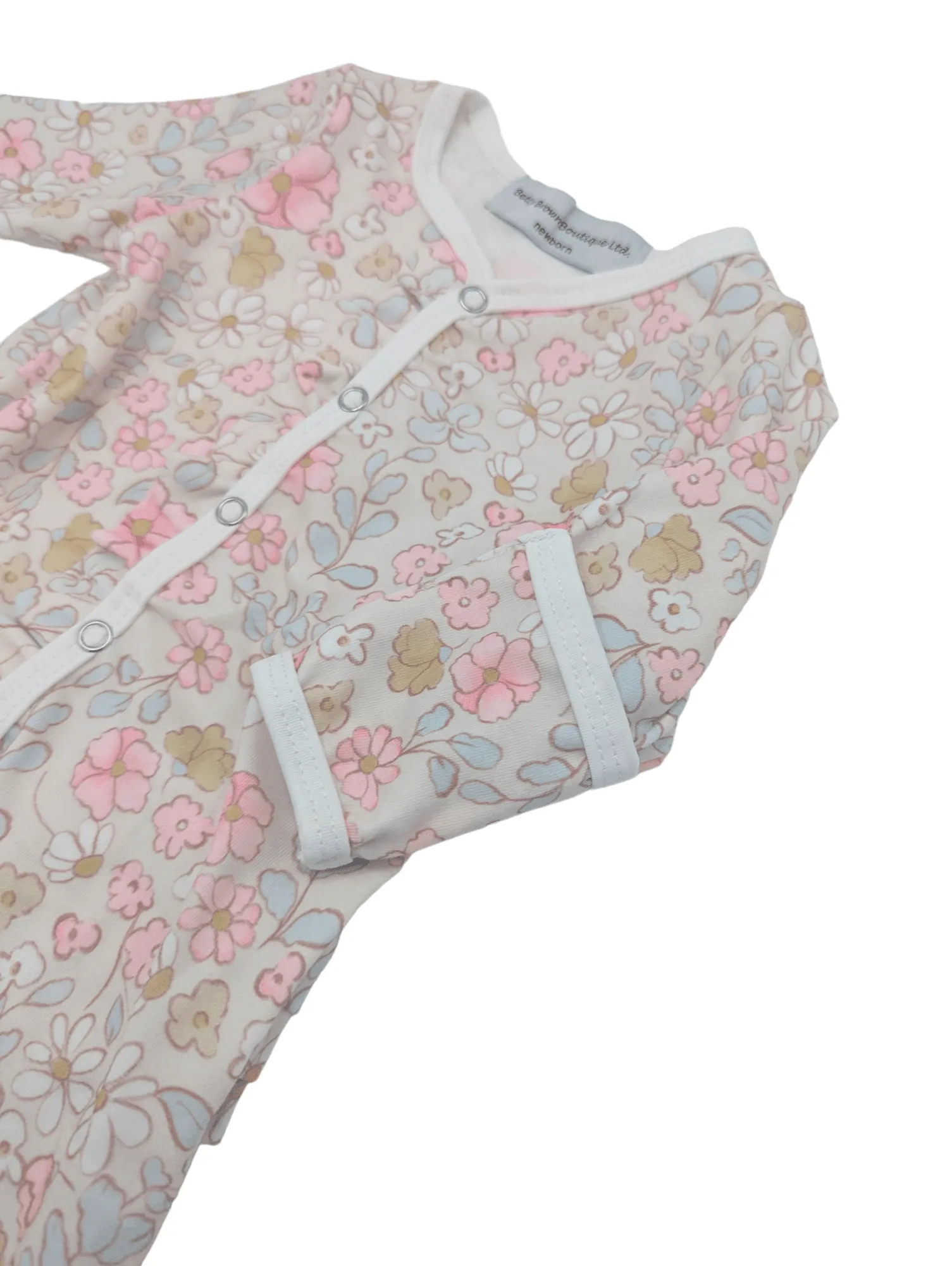 Ditsy Daisy Print Frill Detailed Sleepsuit