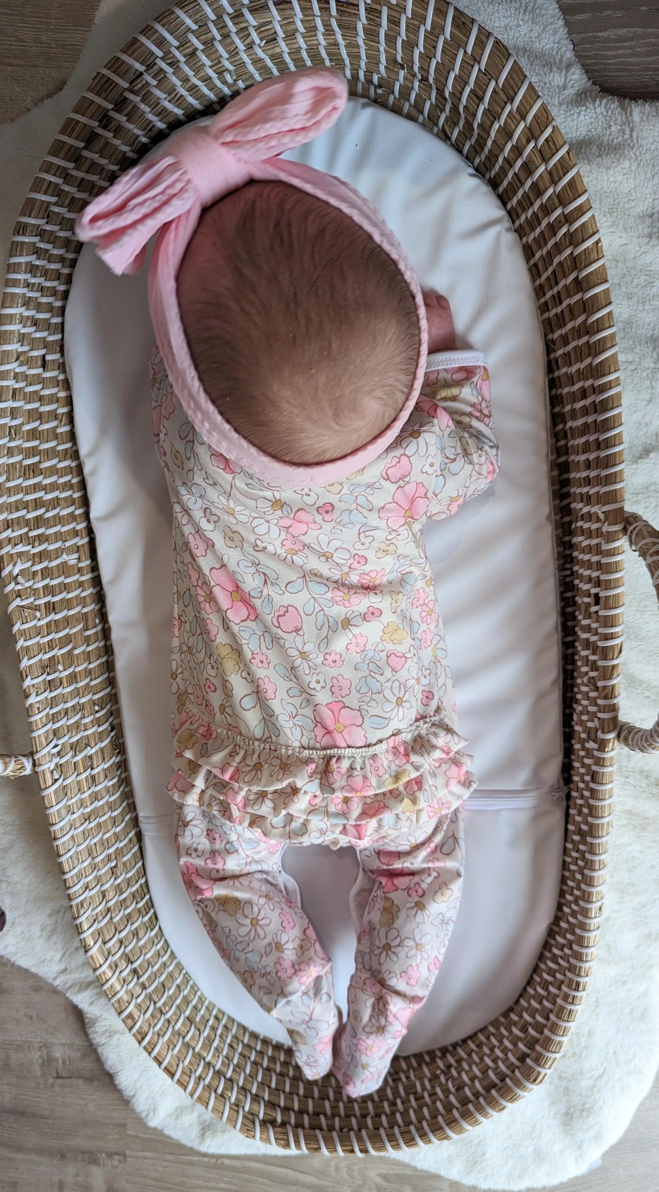 Ditsy Daisy Print Frill Detailed Sleepsuit