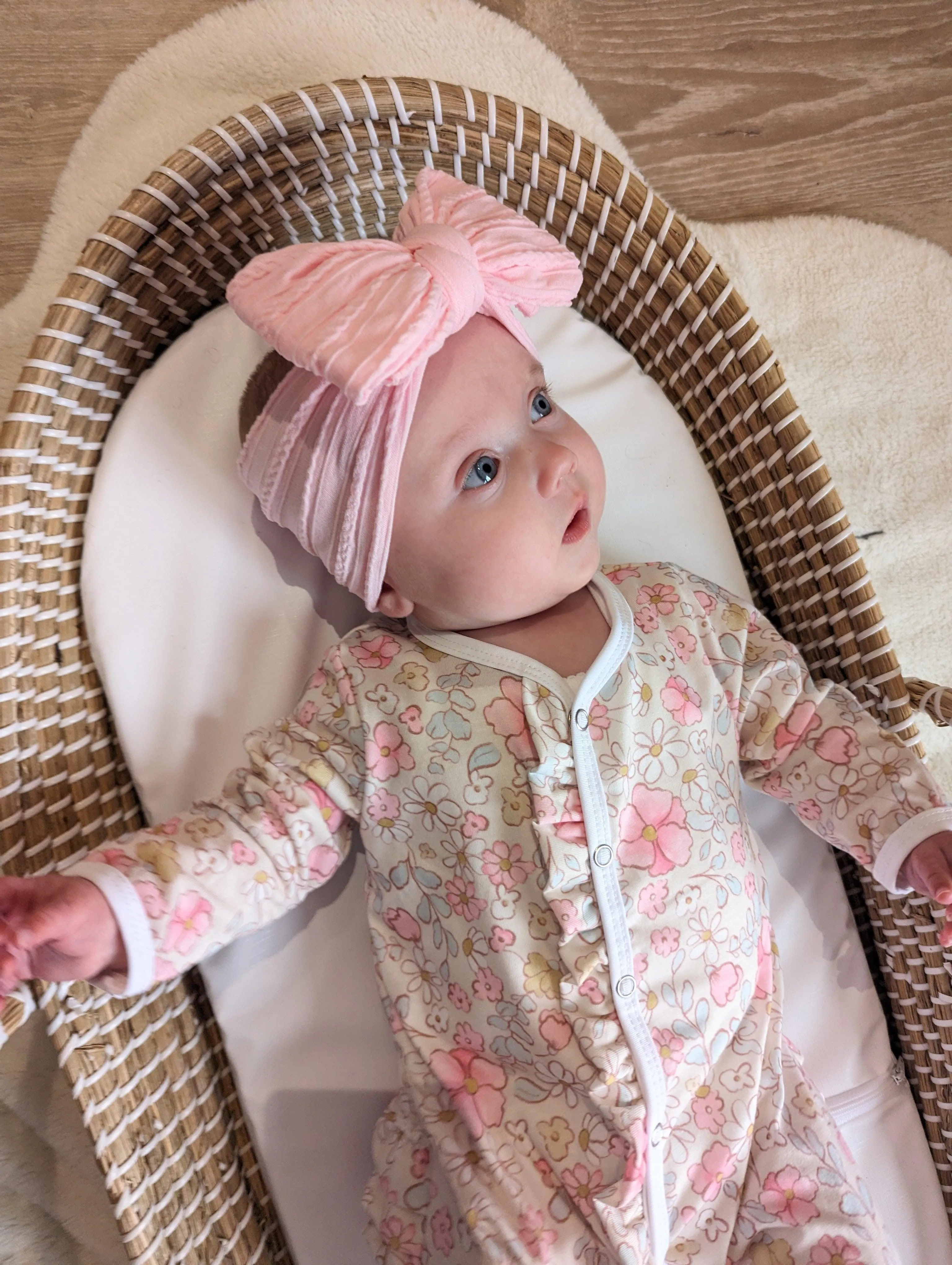 Ditsy Daisy Print Frill Detailed Sleepsuit