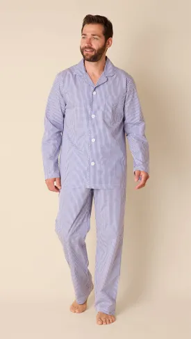 East Side Men's Luxe Pima Pajama - Blue