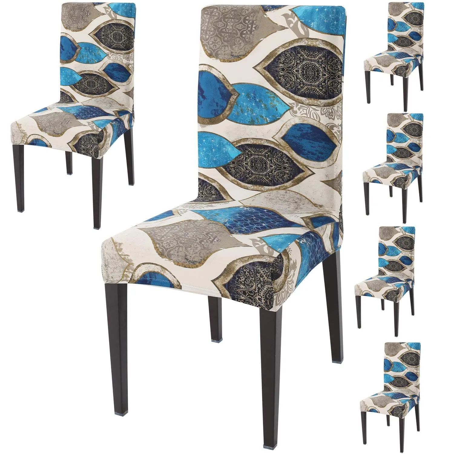 Elastic Stretchable Dining Chair Cover, Eqyptian Art