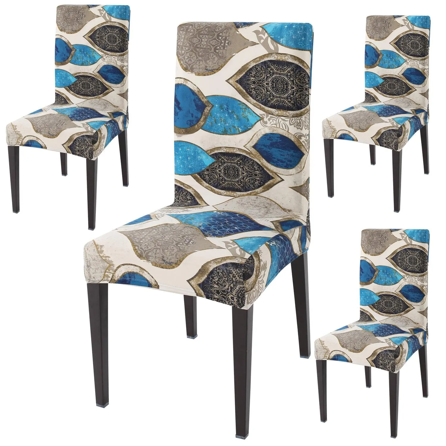 Elastic Stretchable Dining Chair Cover, Eqyptian Art