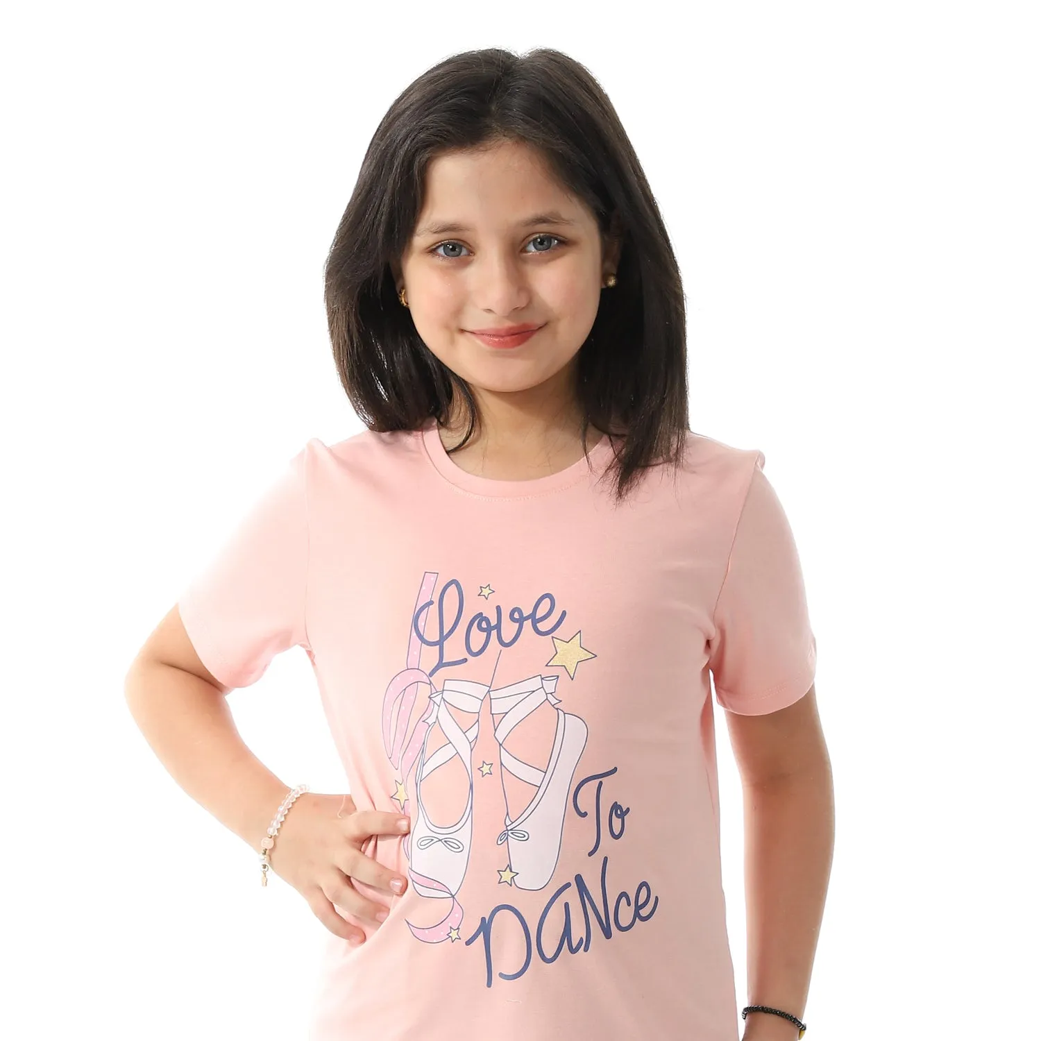 Girls' 'Love To Dance' Pajama Set - Simon and Black Ballet Print Sleepwear