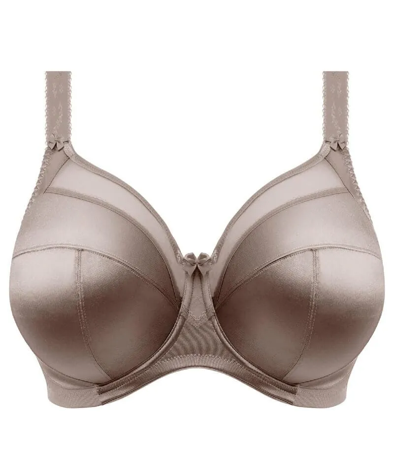 Goddess Keira Underwired Banded Bra - Pebble