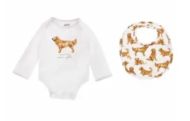 Golden Dog Bodysuit & Bib Set