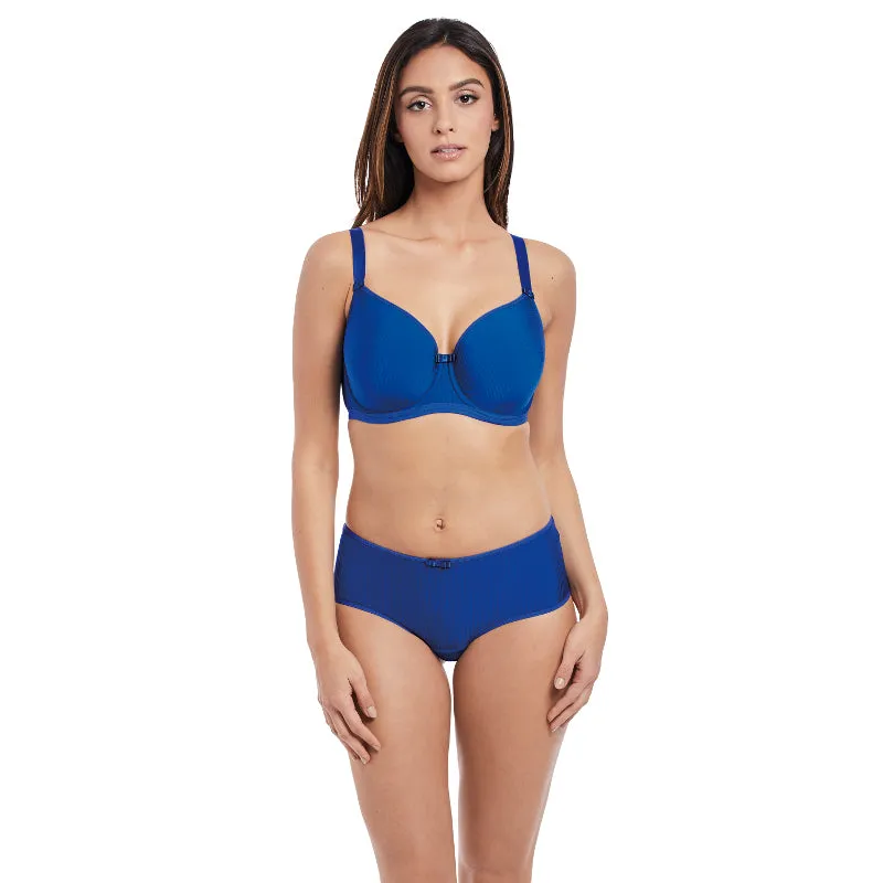 Idol Cobalt Blue Pin Stripe Hipster Short - Freya