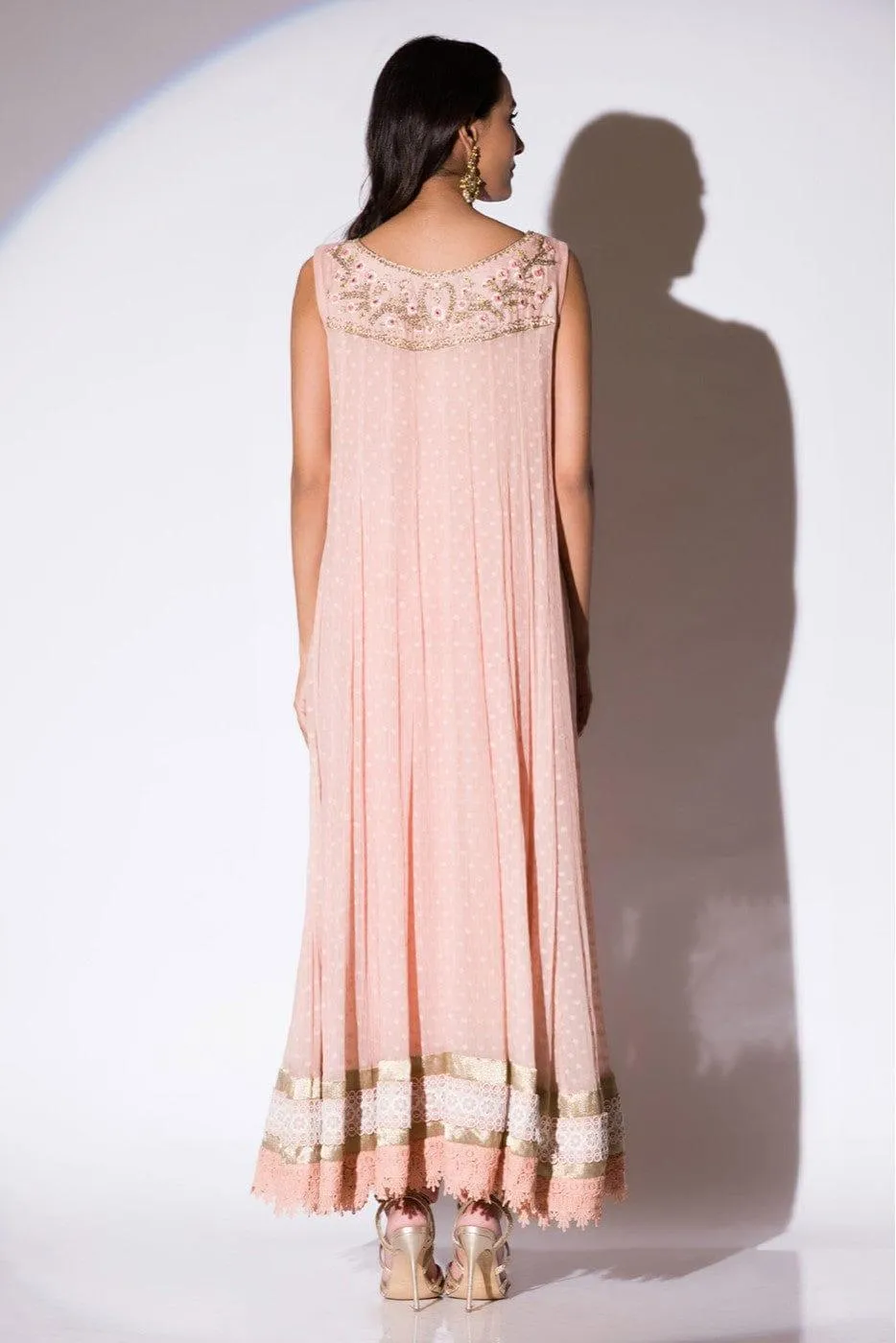 Insia Sohail - Sherry - Peach - Chiffon - 2 Piece