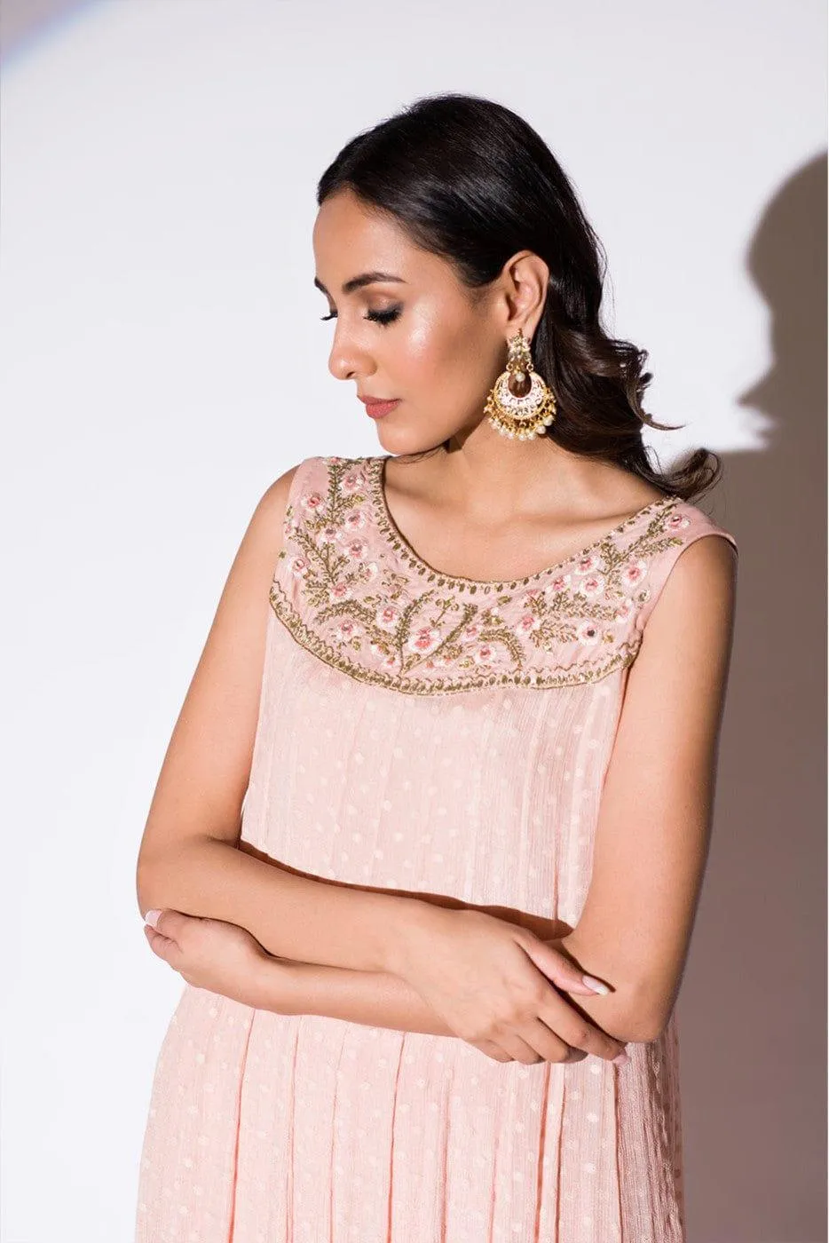 Insia Sohail - Sherry - Peach - Chiffon - 2 Piece