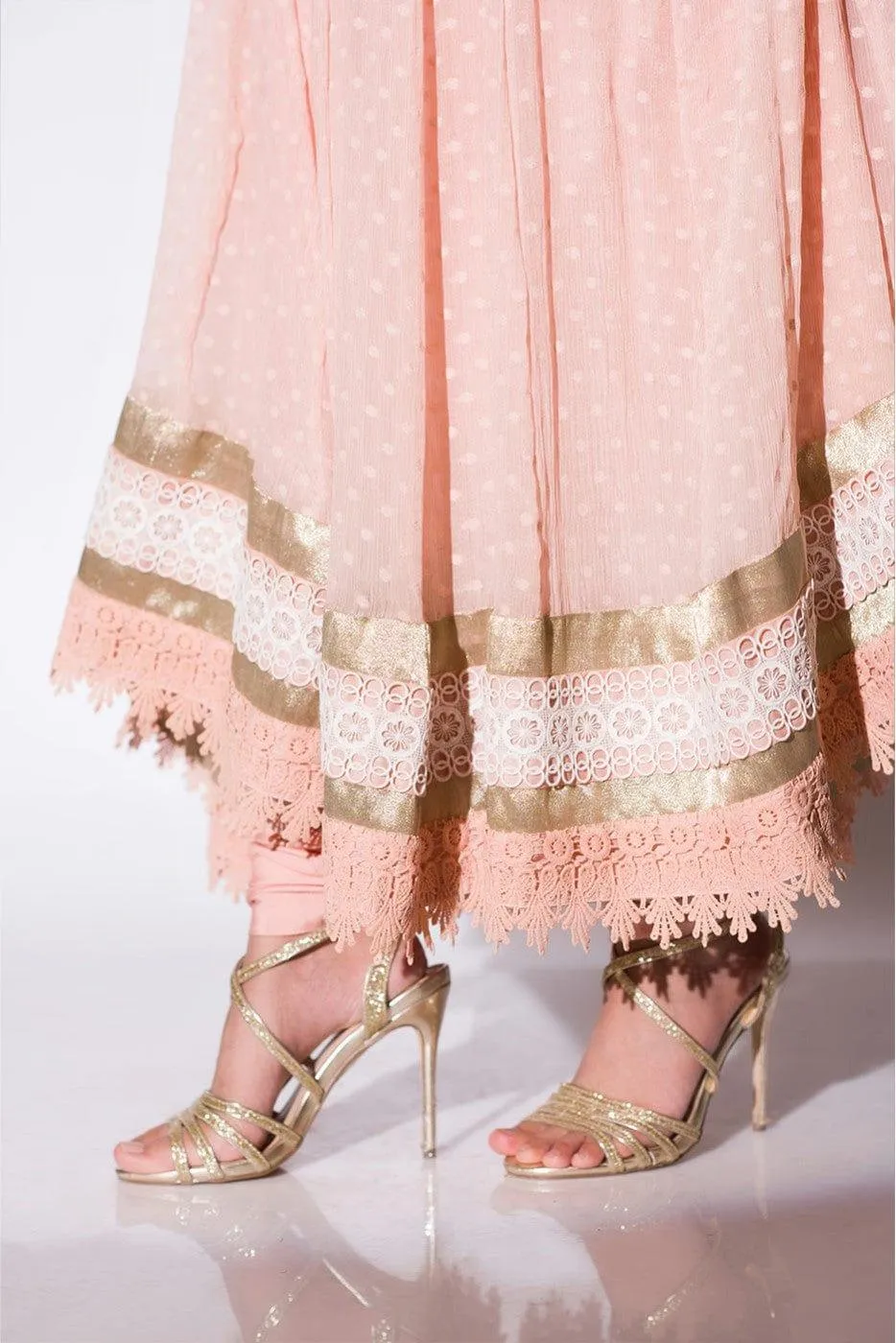 Insia Sohail - Sherry - Peach - Chiffon - 2 Piece