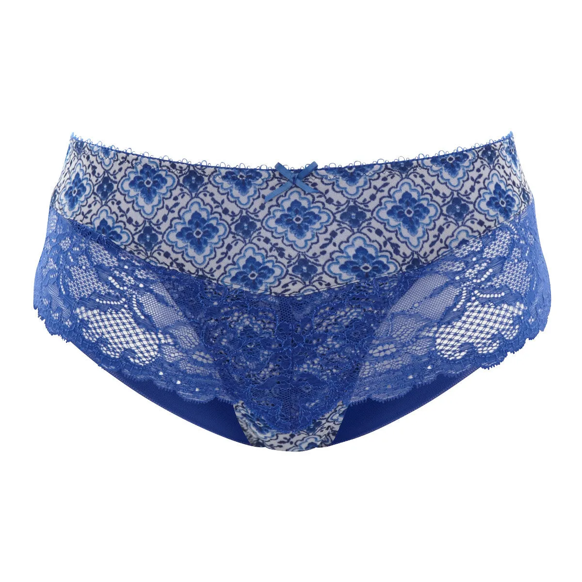 Jasmine Mosaic Blue Print Brief Panty - Panache