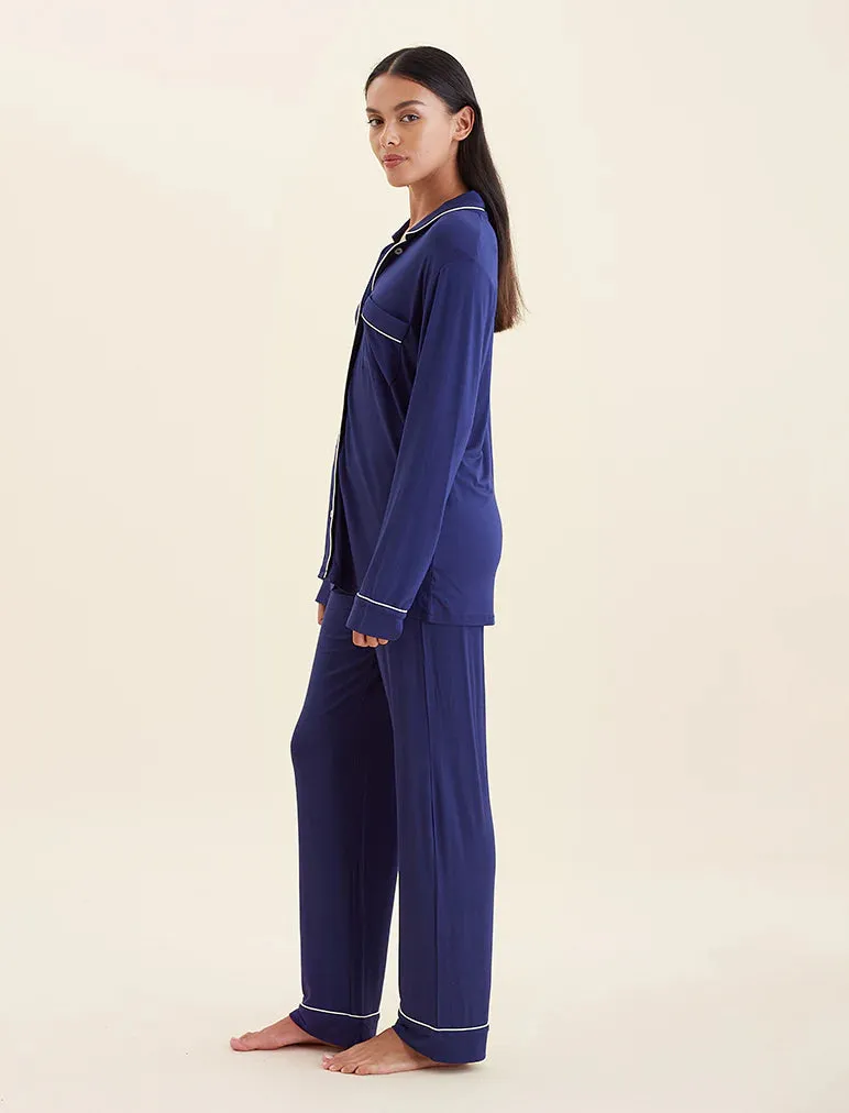 Kate Modal Soft Full Length PJ Set Navy