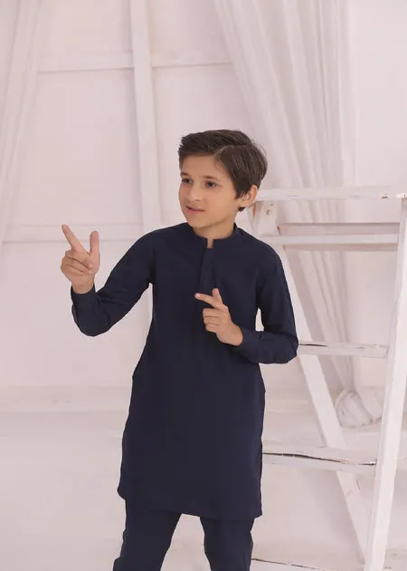 KD 693 Kids Navy Blue Kurta and Pajama