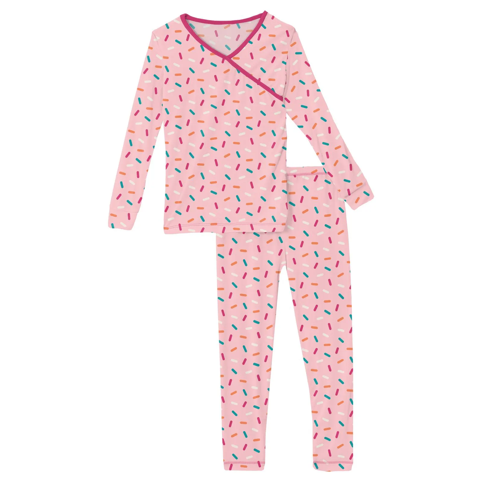 KicKee Pants Lotus Sprinkles L/S Kimono Pajama Set