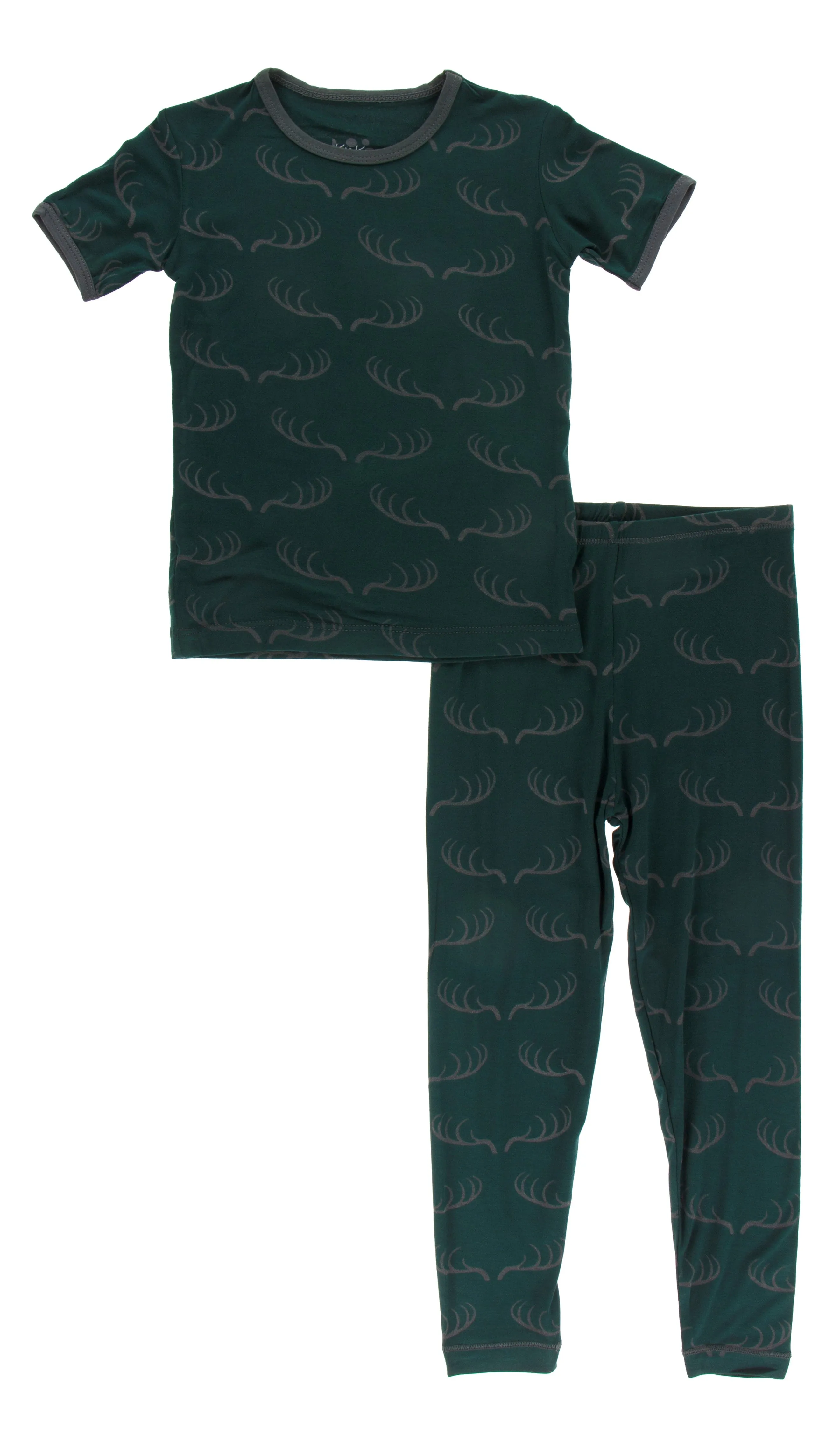 KicKee Pants Pine Deer Rack S/S Pajama Set w/Pants