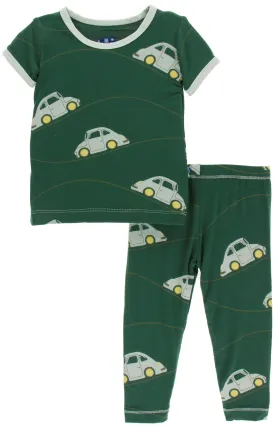 KicKee Pants Topiary Italian Car S/S Pajama Set with Pants