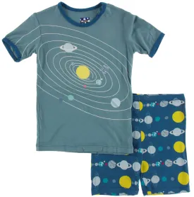 KicKee Pants Twilight Planets S/S Pajama Set with Shorts