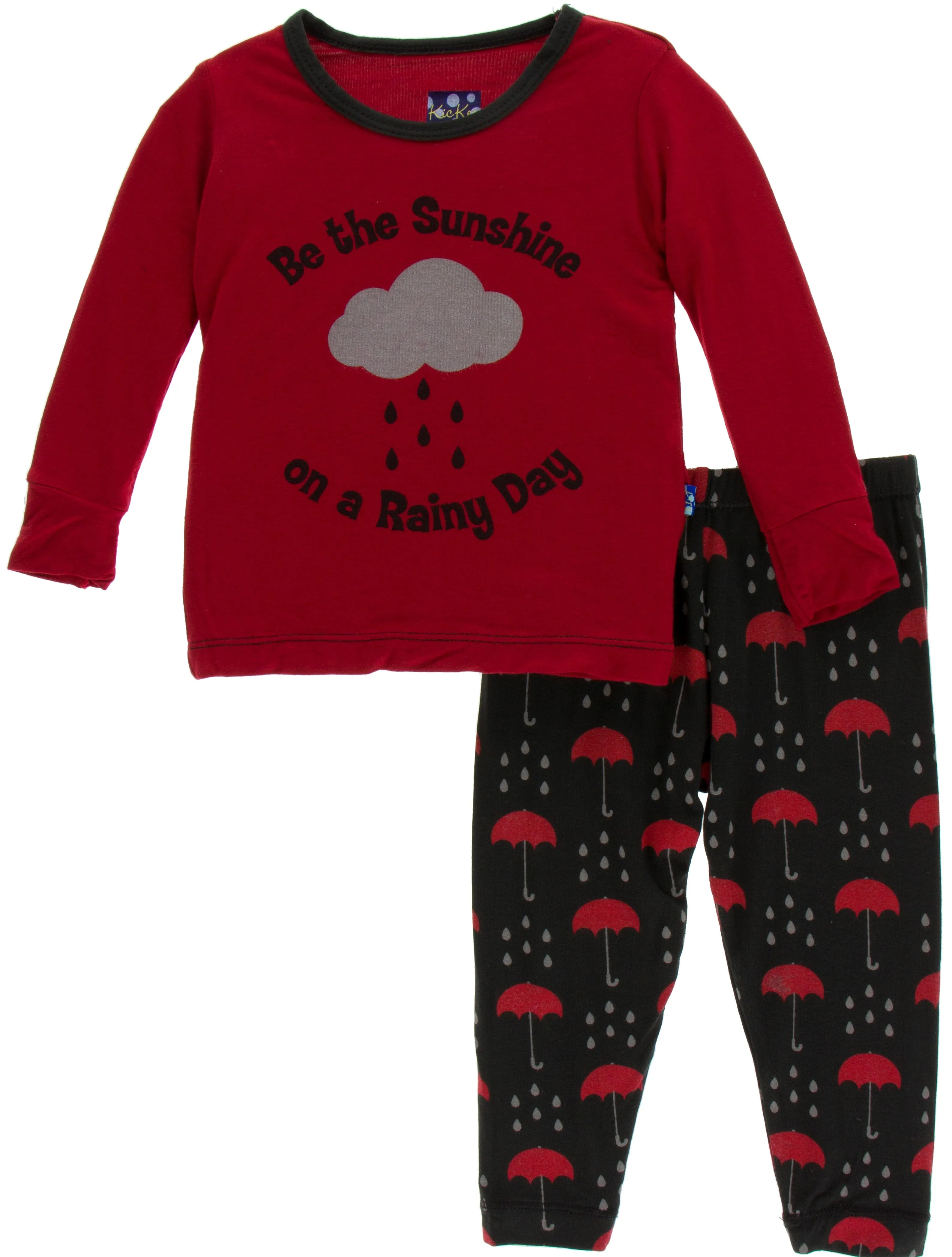 KicKee Pants Umbrellas and Rain Clouds Long Sleeve Pajama Set