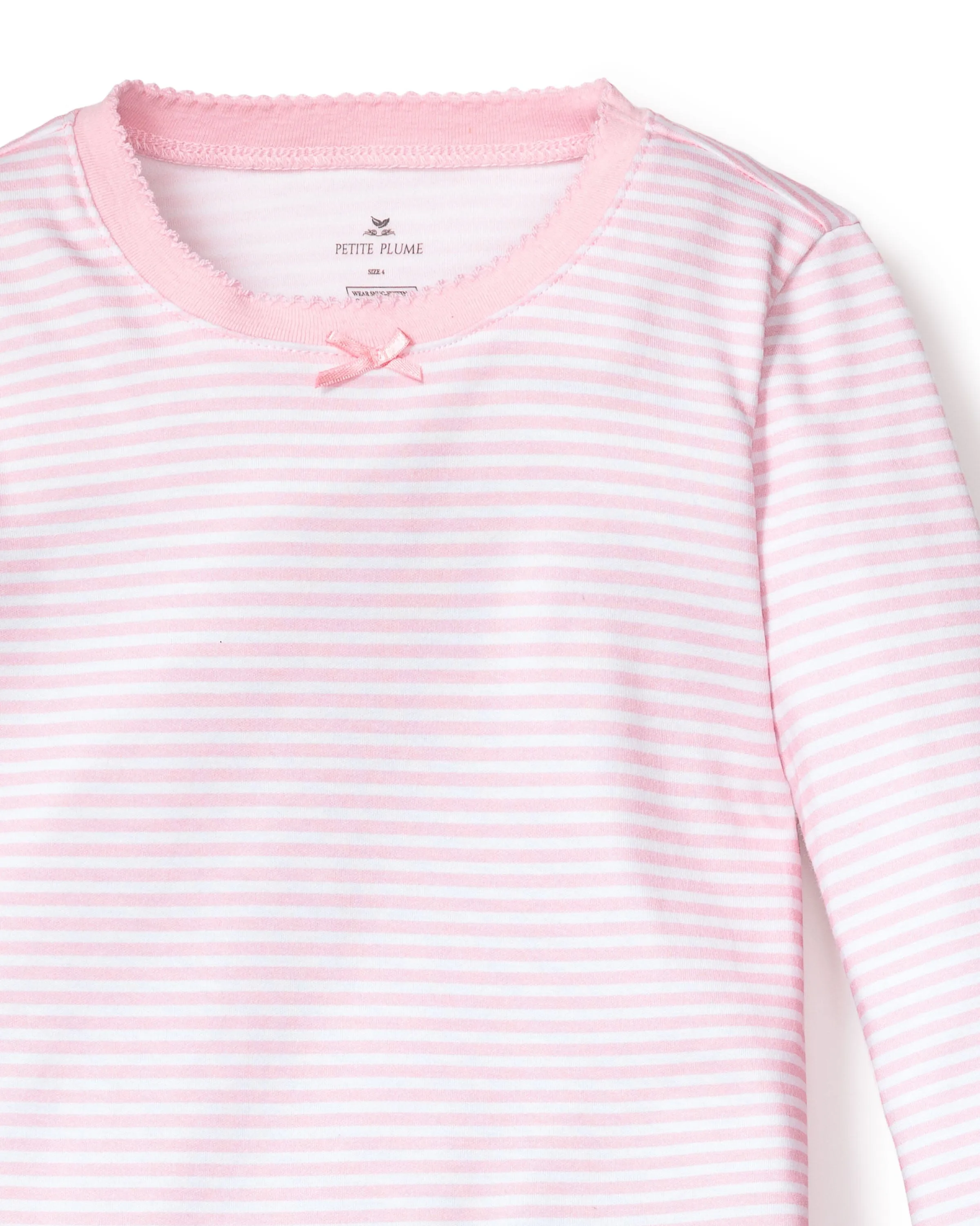 Kid's Pima Snug Fit Pajama Set | Pink Stripes