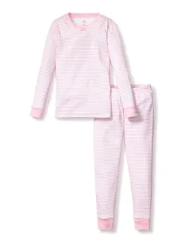 Kid's Pima Snug Fit Pajama Set | Pink Stripes