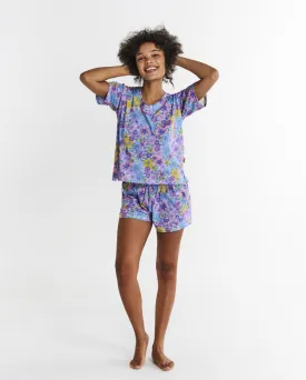 Kip & Co Bunch Of Fun Organic Cotton Short Sleeve T-Shirt & Shorts Pyjama