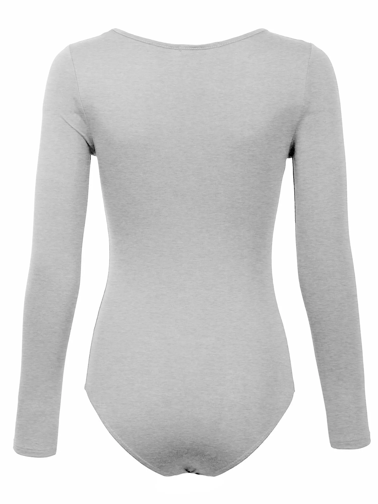 KOGMO Women's Round Neck Long Sleeve Bodysuit Leotard Made in USA