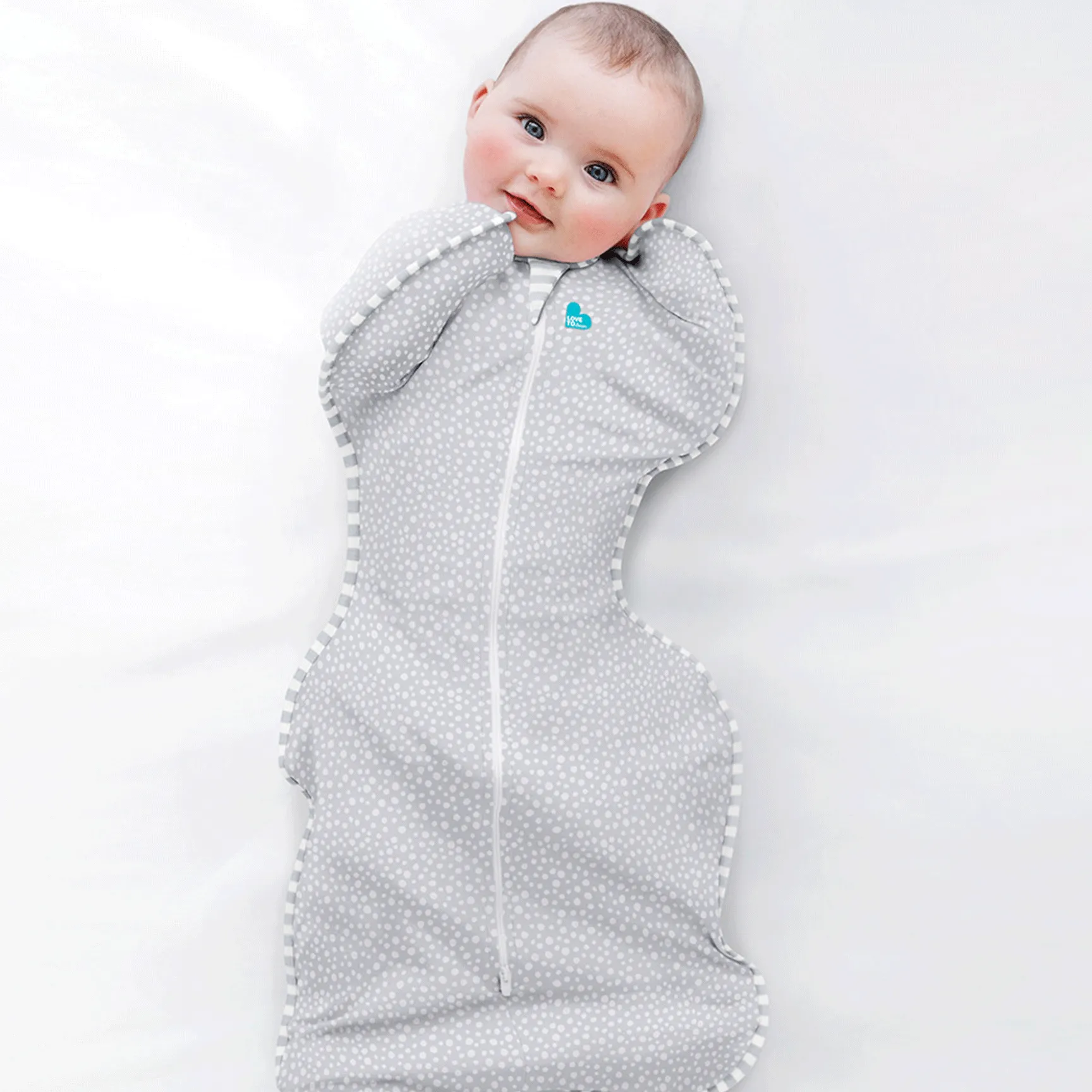 Love to Swaddle Up Bamboo Medium Grey Dot