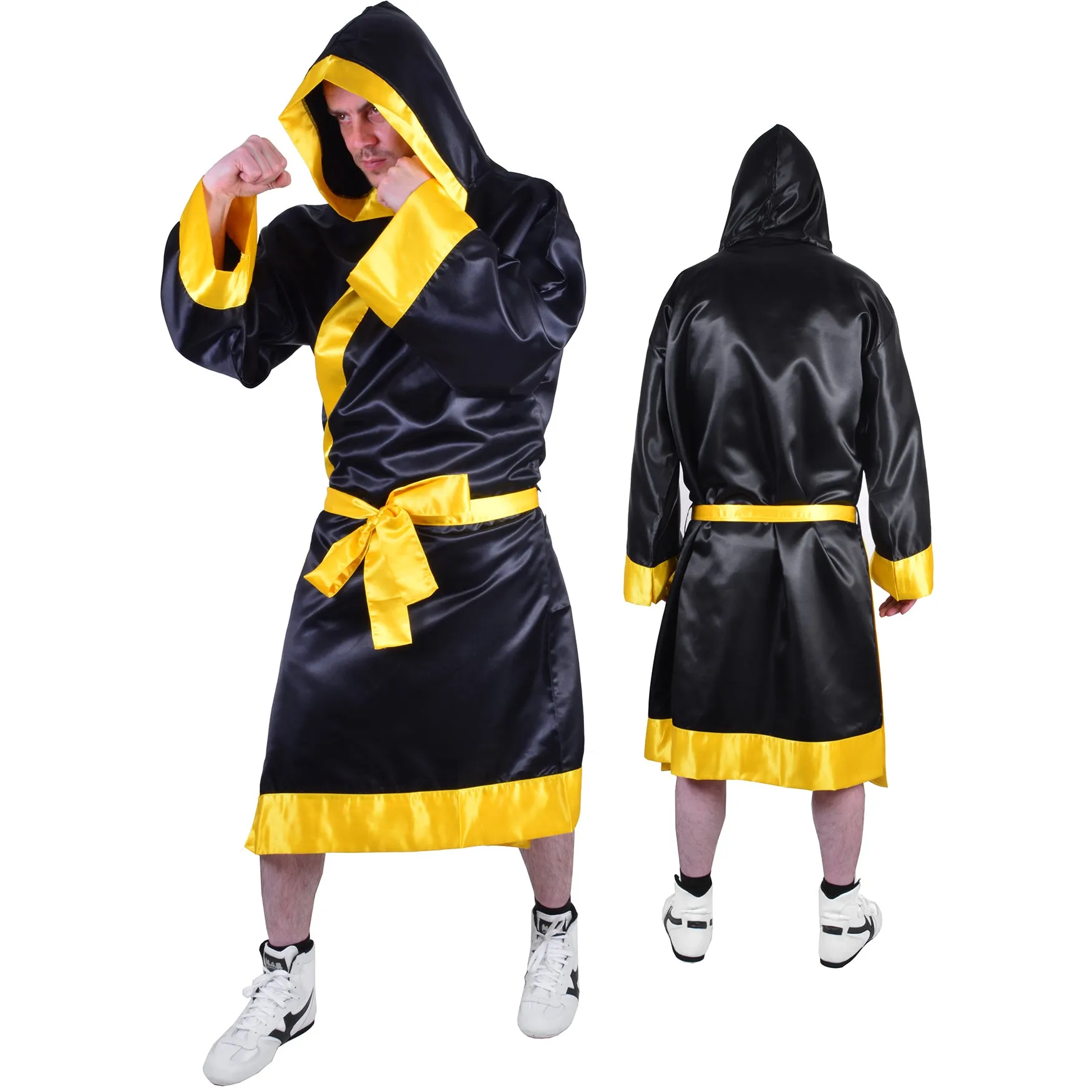 MAR-097A | Yellow & Black Boxing and Kickboxing Robe