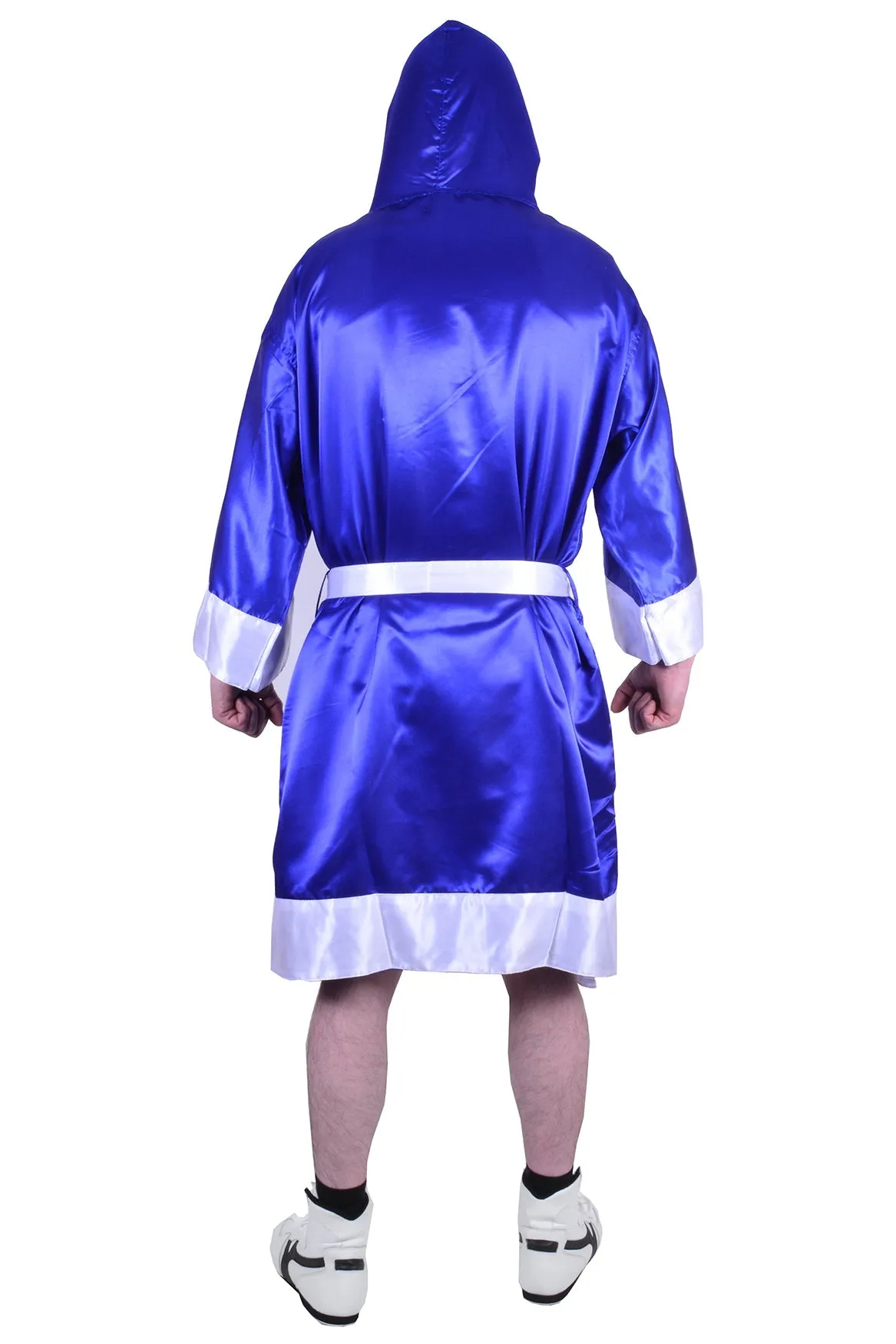 MAR-097B | Blue & White Boxing & Kickboxing Robe