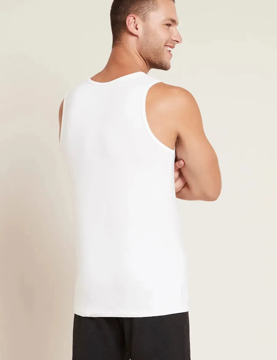 Men's White Bamboo Singlet