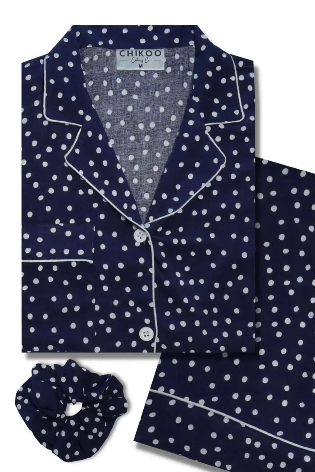 Navy Small Dots Pj Set