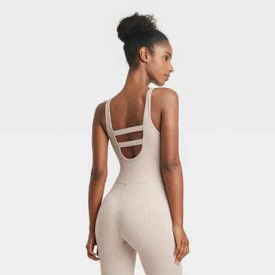 New - Women's Textured Seamless Bodysuit - JoyLab