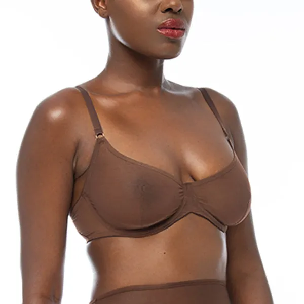 Ownbrown: Underwire Mesh Bra - Yemoya