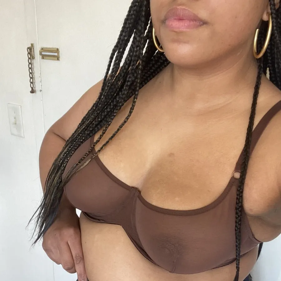 Ownbrown: Underwire Mesh Bra - Yemoya