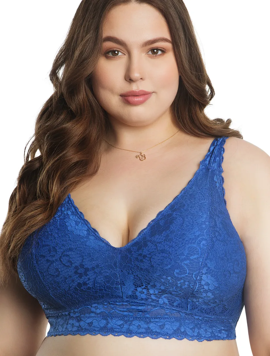 Parfait Adriana Bra Wirefree Bralette, Sapphire | Sapphire Parfait Non-Wired Bralette | Sapphire Lace Bralette