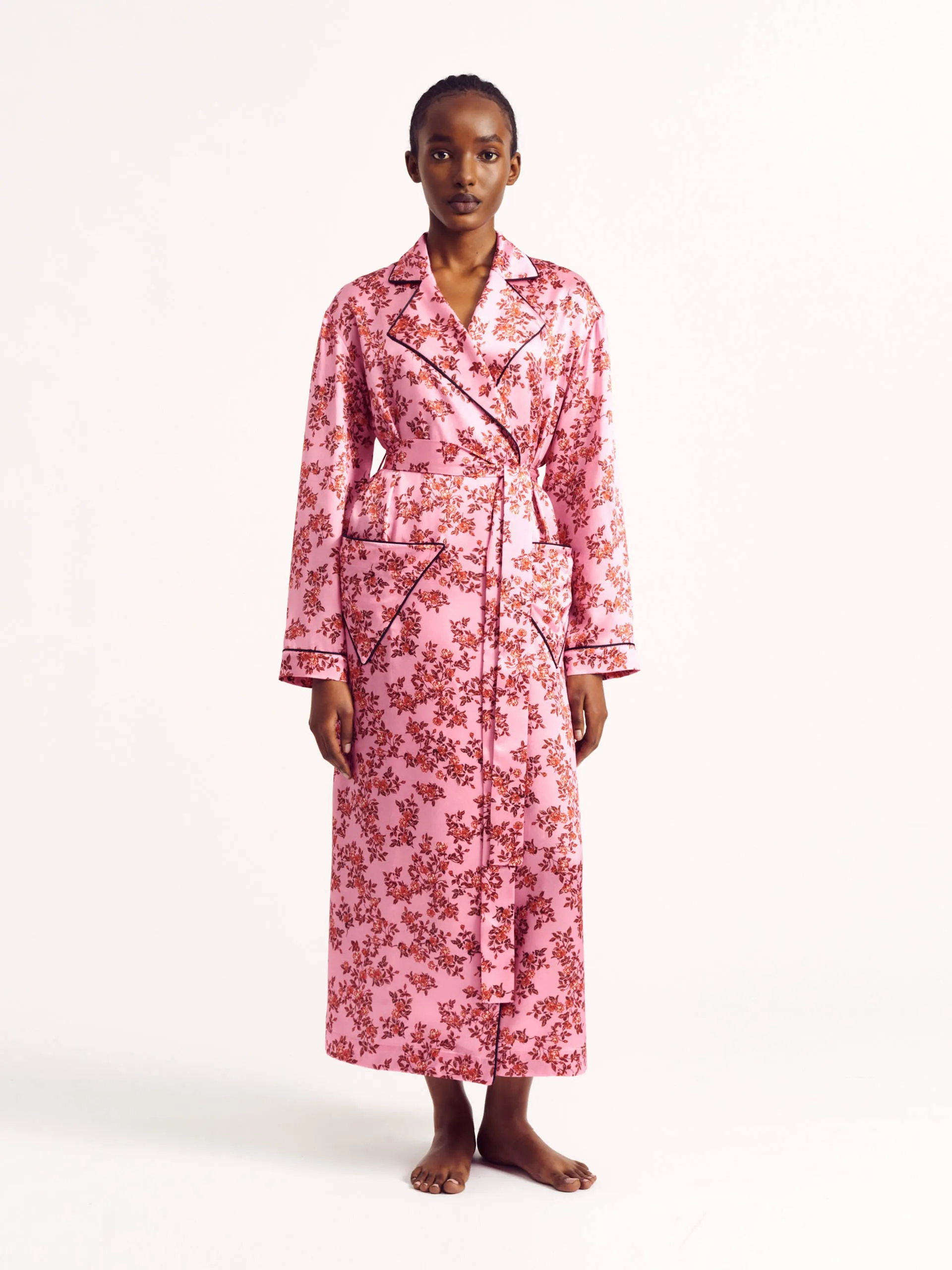 Pink red roses Amana robe