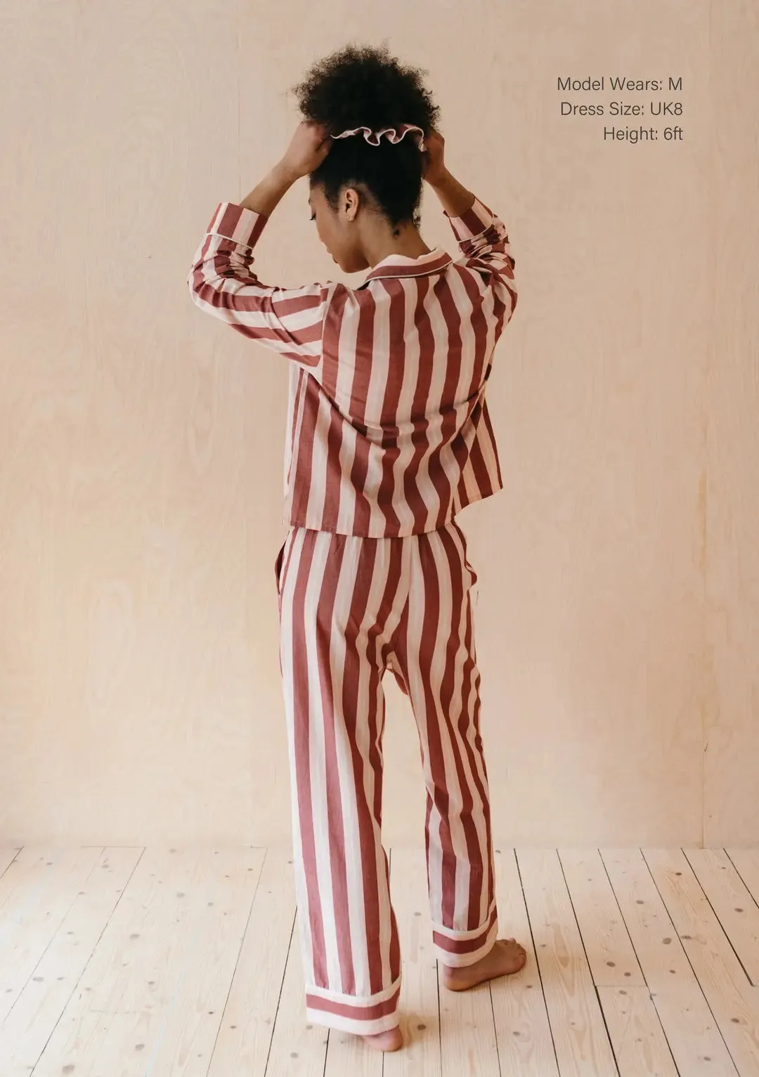 Red Stripe Cotton Pyjama Trouser Set